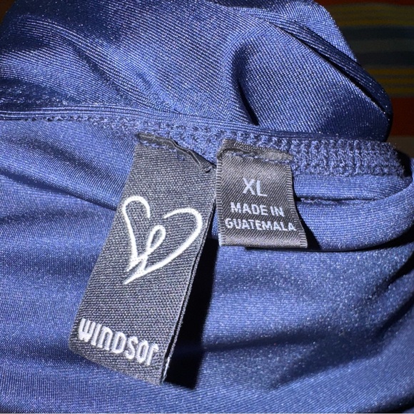 Windsor Navy Blue Midi Dress Spaghetti Straps Women’s Size X-Large - Picture 3 of 4